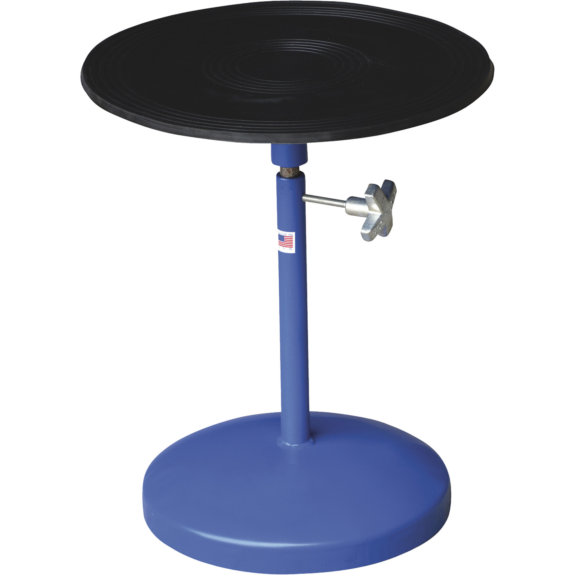 Vestil Heavy-Duty Manual Turntable with Pedestal - 18in. Dia., 300-Lb. Capacity, Adjustable Height, Model# TT-18-PED